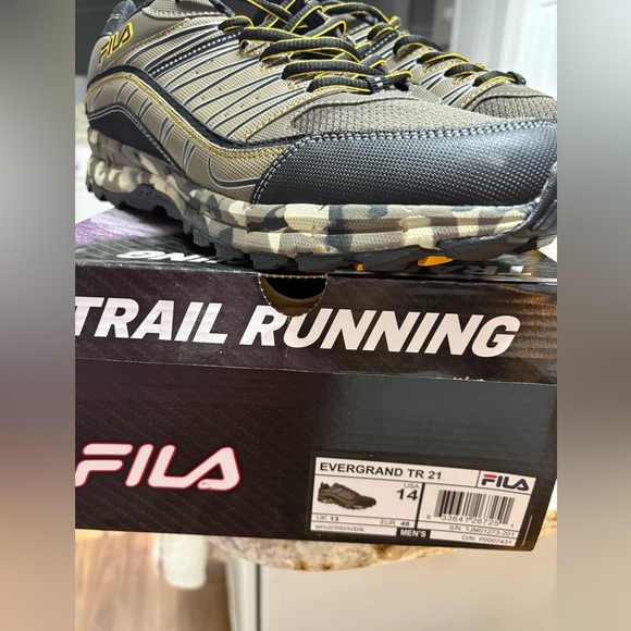NIB FILA Evergrand TR 21 Trail Runner athletic shoes Men’s size 14 - Picture 7 of 8